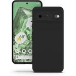 product_image_name-Generic-Silicone Case Compatible with Google Pixel 8A, Full Body Silky Soft Touch Phone Case with Camera Protection, Shockproof Cover with Microfiber Lining, Black-3
