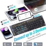 product_image_name-Generic-Ultra-Slim Folding Bluetooth Keyboard with Transparent Housing - Multicolor-4