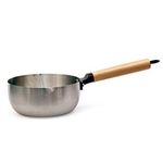 product_image_name-Generic-Stainless Steel Deep Wok Saucepan With Wooden Handle- Silver.-1