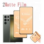 product_image_name-Samsung-2pcs Matte Ceramic Film Tempered Glass For Galaxy S23 Ultra Anti-Scratch Cover Black -1