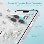 product_image_name-Generic-IPhone 16 , Bling Glitter 3D Butterflies Bowknot Phone Case -Transparent-2
