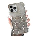 product_image_name-Generic- iPhone 15 14 13 12 11 Pro Max Electroplated Cute Bear Glitter Tablet Phone Case, Anti-knock Cover-Black-1