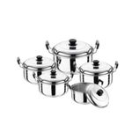 product_image_name-Generic-5Pcs High Grade Stainless Steel Serving Dishes - Silver-1