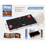 product_image_name-Dsp-Double Seat Electric Infrared Cooker Induction Heater Ceramic Glass Plate LED Display Control Timer -Multicolor-3