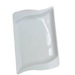 6 Pieces Melamine Rectangle Dinner Plates - White