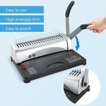 product_image_name-Genuine-Deli 3870 heavy duty Comb Binding Machine 12 sheets punching capacity 350 sheets binding capacity -2