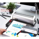 product_image_name-Genuine-Deli 3870 heavy duty Comb Binding Machine 12 sheets punching capacity 350 sheets binding capacity -3