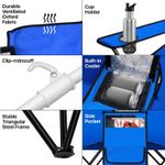 product_image_name-Generic-Double Folding Beach Chair with Umbrella Table Cooler and Bag, Portable Compact Folding Chair, 2 Person Camping Chair with Canopy for Adults and Kids, Outdoor Fold Up Chair, Blue -6