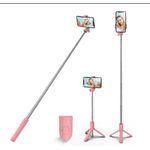 product_image_name-Generic-R1 Selfie Stick is a versatile mobile accessory combining a handheld stick, a stable tripod stand, and a wireless remote. -2
