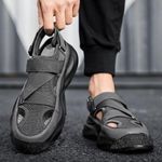 product_image_name-VANHUHU-Men's Footwear Breathable Sandals Slippers Half Open Casual Shoes Grey-1