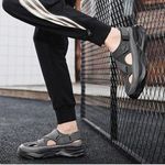 product_image_name-VANHUHU-Men's Footwear Breathable Sandals Slippers Half Open Casual Shoes Grey-6