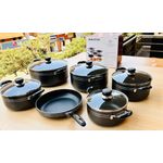 product_image_name-Tornado-17 Piece  Non-stick Saucepan Cookware Pots, Black.-2