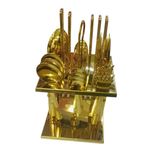 product_image_name-Generic-24Pcs Stainless Steel Cutlery Set With Stand Gold-1