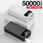 product_image_name-Aldeepo-Power Bank 50000 mah Portable Charger Led External Mobile Phone Battery Power bank 50000 Mah - Black/White -3