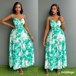 product_image_name-Generic Xim-Women's Unique Long Floral Dresses - Green, Red-1