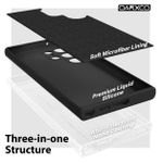 product_image_name-Generic-Samsung Galaxy S23 Ultra Phone Case Liquid Silicone, Cute Thin Slim Soft Rubber TPU Plain Smooth Gel Cover for Women Girl Aesthetic Design, Matte Solid Protective & Shockproof Bumper, Black-4