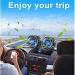 product_image_name-Generic-Portable Double Head Car Fan 360 Degree Rotating Car Automatic Air Cooling Fan USB Air Circulation Fan Dashboard Car Electronics - Black-2