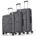 product_image_name-Generic-3 Pieces Of Miles Axis Hardside Polypropylene Trolley Bags Travel Suitcases Carrier (55,65&75cm) - Multicolor-1