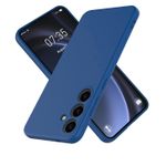 product_image_name-Generic-Silicone Case Compatible with Samsung Galaxy S24 Plus, Full Body Silky Soft Touch Phone Case with Camera Protection, Shockproof Cover with Microfiber Lining, Blue -1