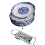product_image_name-Generic-6pcs Of Dinner Plates + Free Grater - Blue-1