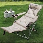 Foldable chilling chair with leg rest 