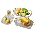 product_image_name-Generic-3 Pieces Of Rectangle Food Tray Fruit Tea Table Serving Tray Home Desktop Storage Organizer for Hotel Storage Platters-1