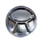3 Partition Cafeteria Food Tray- Silver