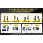 product_image_name-Amaya-Fast Charging Cable - USB-A to USB-C & Lightening, PD 27W Max, Durable Nylon Braided Multi-Device Charger for iPhone & Android-4