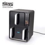 product_image_name-Dsp- Smart Touch Display Control Dual Tier Double Basket Air Fryer 1300W Upper Heating 5L And 1500W Bottom H eating 7L Capacity With Led Screen Display Oven-1