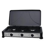 product_image_name-Generic-3 Burner Gas Cooker Stove With Lid -Black. .-1