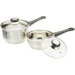 product_image_name-Sundabest-4 Pcs High Quality Aluminium - Non Stick Cookware Set with Glass Covers-4