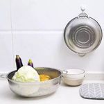 product_image_name-Other-4 Piece Rice,Vegetable Washing Strainer/Sieve/Colander- Silver-4
