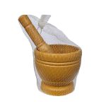 Mini Bamboo mortar and pestle