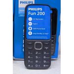 Philips Fun 200 Good Quality 2.0 Screen Dual SIM 1000 Contacts Good Battery Type C - Charcoal