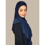 product_image_name-Fashion-Hijab Jersey Scarf for Muslim,Islamic,Arabic Women Shawl ITY fabric-Navy-1