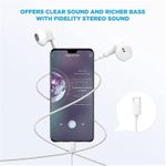 product_image_name-Generic-USB C Earphones for iPhone 15/16 Type C Wired Earphones with Mic & Remote Control Noise Cancelling-3