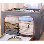 product_image_name-Generic-Storage Box With Lid, Sorting Baskets For Household Clothes, Storage Box For Bedroom Blankets, Storage Box For Oxford Fabrics With Large Capacity, 50 X 40 X 33 Cm, Multicolor-1