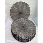 Ceramic 6pcs Round Dinner Plates - Black