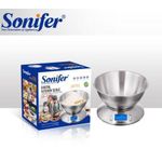 product_image_name-Sonifer-Digital Kitchen Scales Food Scale Kitchen Electronic Scales, Environmentally Friendly Natural Bamboo Board Suitable For Family Kitchen Living Room Multifunction 5Kg- Silver-4