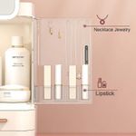 product_image_name-Generic-Dust-Proof Drawer Makeup Skincare Organizer Plastic Cosmetics Storage Cases With 3 Drawer Adjustable LED Mirror Makeup Organizer For Countertop Cosmetic Storage Box- Multicolor-8