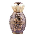 product_image_name-Generic-Multi-design Egg Shape Toothpick Holder Eltahan Automatic- Brown.-1