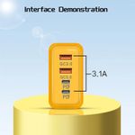 product_image_name-Generic-120W 4 Ports Fast Charger Adapter with 6A Type C Cable Wall Charger USB C3.0 & USB-A 3.0 GaN Charging Station for iPhone 17,16,15,14, Samsung, Xiaomi, Android, Laptops(Without box) -5