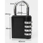 UK 4 Digit Combination Password Lock Zinc Alloy Security Lock Suitcase Luggage Coded Lock Cupboard Cabinet Locker Padlock-ejv