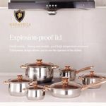 product_image_name-Kaisa Villa-12 Pieces Heavy Stainless Steel Saucepans Cookware Pots, Silver.-5