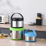 product_image_name-Generic-3 Piece Double Wall Stainless Steel Food Storage Container With Handle Airtight Food Storage Container Preservation Box Case Lunch Box Hot Pots-5