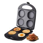 product_image_name-Generic-Electric Pancake Maker, 4 Hole Tabletop Crepe Maker with Auto Temperature Control, Double-sided Heating Griddle Make Crepe Burger Flatbread Omelette-1