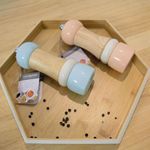 product_image_name-Generic-Modern Wood and Ceramic Manual Salt and Pepper Grinder Set - Multicolor-2