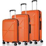product_image_name-Generic-3 Pieces Of Miles Axis Hardside Polypropylene Trolley Bags Travel Suitcases Carrier (55,65&75cm) - Multicolor-2