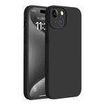 product_image_name-All-Iphone Models Silicone Case/Cover From Iphone 16 15 14 Series Iphone 13 12 11 Series Liquid Soft Silicone Phone Case/Cover With Free Screen Protector Black-3