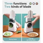product_image_name-Generic-Multifunctional Vegetable Slicer Manual Grater For Vegetable Cutter Chopper Shredder Kitchen Tool-white & Green-4
